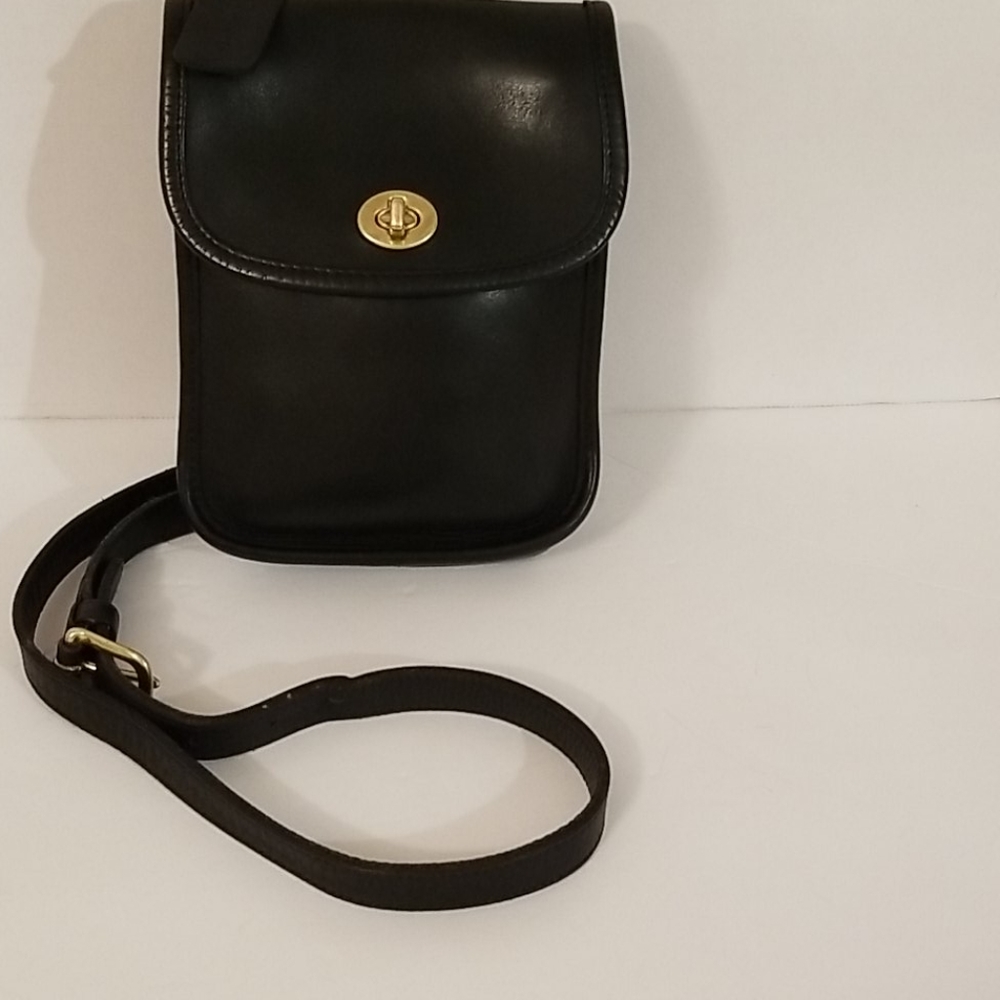Coach Sidepack Black Purse Handbag
